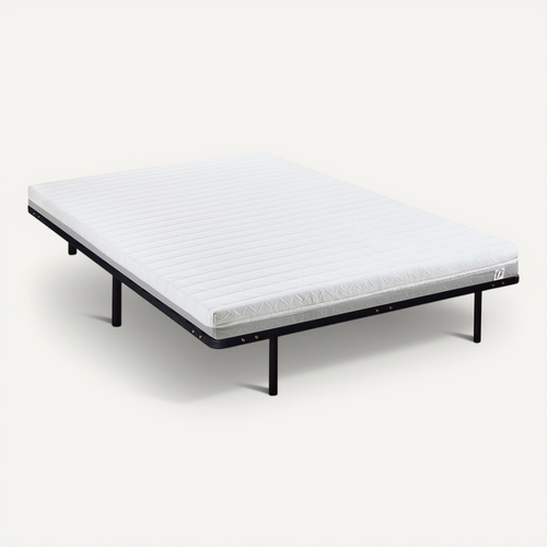 Ensemble Matelas Mousse 90x190 Cm VENUS Epaisseur 12 cm + Sommier Métal