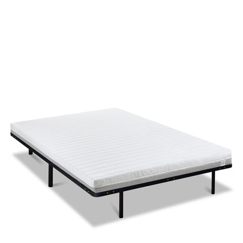 Ensemble Matelas Mousse 160x200 Cm VENUS Epaisseur 12 cm + Sommier Métal