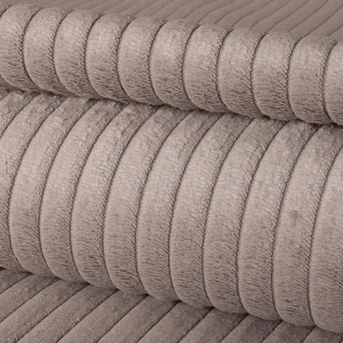 Lot De 4 Coussins Velours Côtelé Malo 40x40cm Coloris Gris Clair