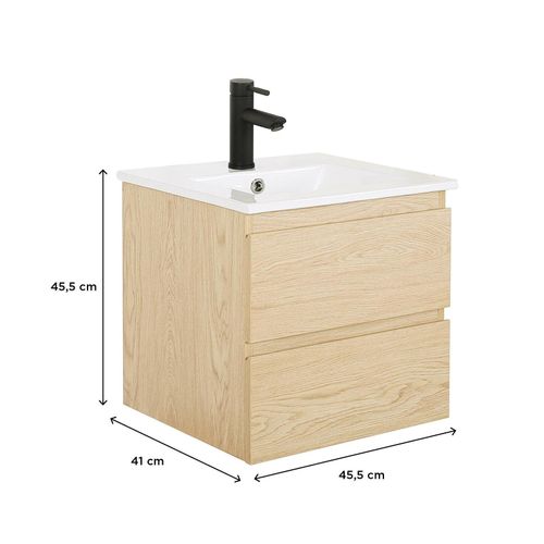 Meuble Simple Vasque Sorrento 45 Cm + Vasque Intégrée