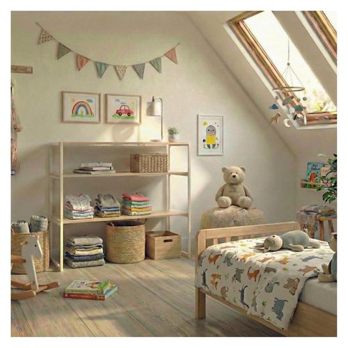 Portant Vêtements Kadra Sous Combles Étagères 100x85cm