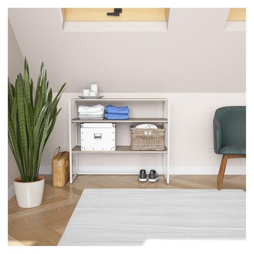 Portant Vêtements Kadra Sous Combles Étagères 100x85cm