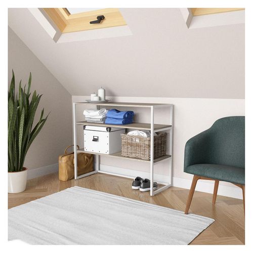 Portant Vêtements Kadra Sous Combles Étagères 100x85cm