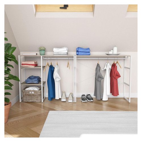 Lot De 2 Portants Vêtements Sous Combles Kadra Modulables 200x85cm