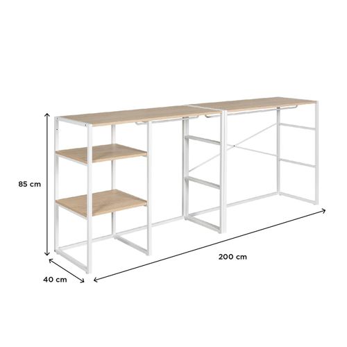 Lot De 2 Portants Vêtements Sous Combles Kadra Modulables 200x85cm