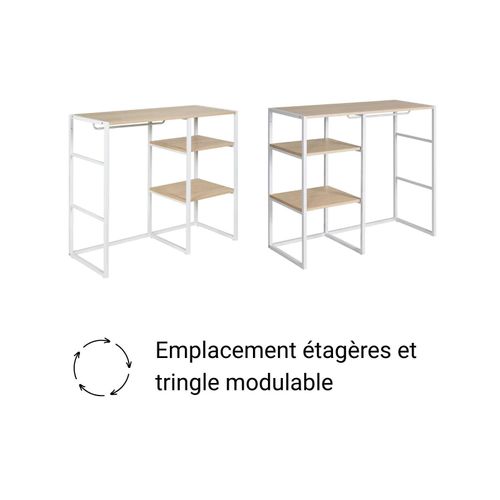 Lot De 2 Portants Vêtements Sous Combles Kadra Modulables 200x85cm