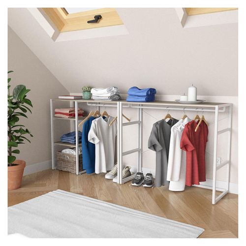 Lot De 2 Portants Vêtements Sous Combles Kadra Modulables 200x85cm