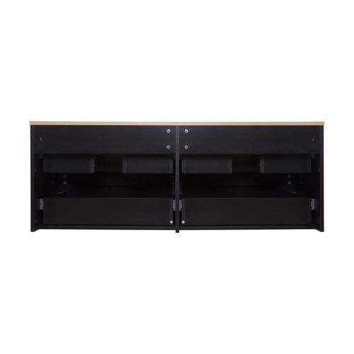 Meuble Sous Vasque Suspendu Avec Plan De Toilette Décor Chêne 120 Cm