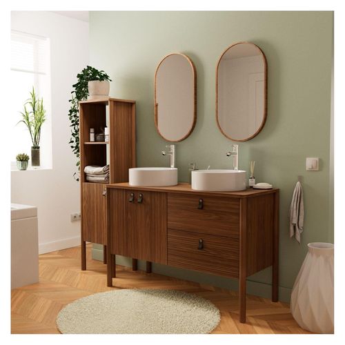 Meuble Double Vasque Noyer Joy 120 Cm