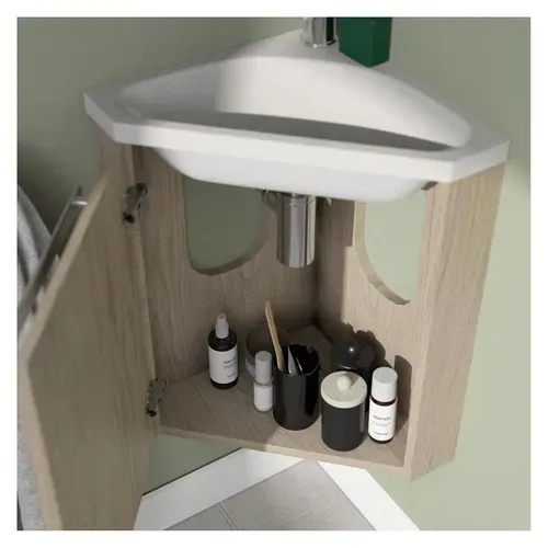 Ensemble Lave-mains D'angle Skino + Vasque + Armoire De Toilette