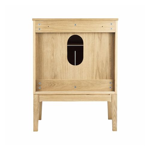 Ensemble Meuble Simple Vasque 60 Cm Chêne Naturel + Vasque Alaska