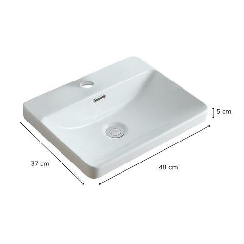Vasque à Encastrer 48x37cm Lea + Robinet + Bonde