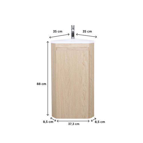 Ensemble Lave-mains D'angle Sorrento Sur Pieds Avec Robinet