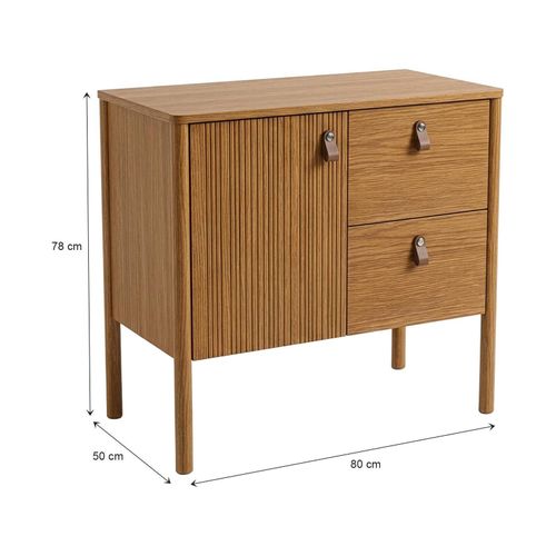 Meuble Joy Vasque 80cm Sur Pieds Placage Chêne Vasque À Poser - Noyer