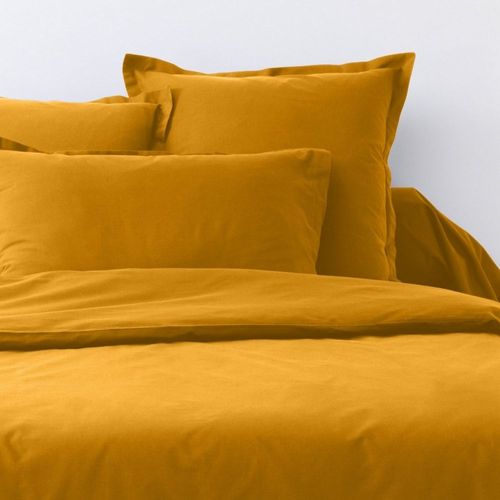 Housse De Couette 220x240 Cm + 2 Taies D'oreiller 63x63 Cm Coton 57 Fils Safran