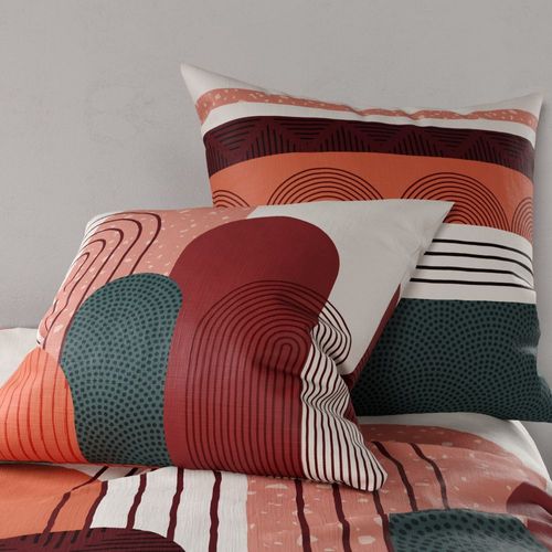 Housse De Couette 240x260 Cm + 2 Taies D'oreiller 63x63 Cm Coton 57 Fils Galio