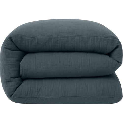 Housse De Couette 240x260 Cm Gaze De Coton Lavé Bleu Pétrole