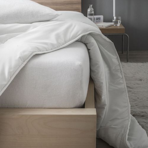 Protège Matelas 160x200 Cm Coton Bouclette éponge - Imperméable Blanc