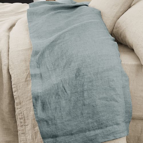 Drap Plat 270x300 Cm Lin Rosalie Azur