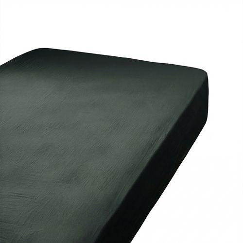 Drap Housse 90x190+30 Cm Gaze De Coton Terra Sapin