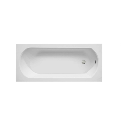 Baignoire Rectangulaire - 150 X 75 Cm - Avec Tablier Blanc - Pieds - Vidage Chrome - Intrica