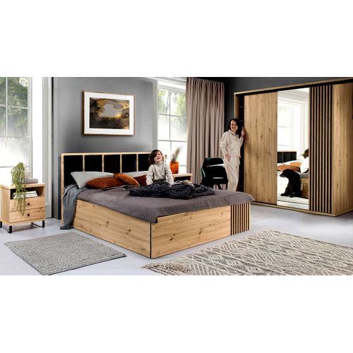 Grande Armoire Avec Miroir - L.179 X H.216 X P.60 Cm - Kavi