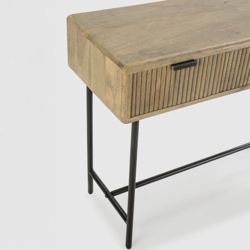 Console 3 Tiroirs En Bois De Manguier 100 Cm - Sanja