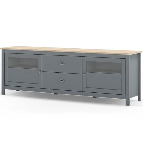 Table basse bois massif vert kaki et bois