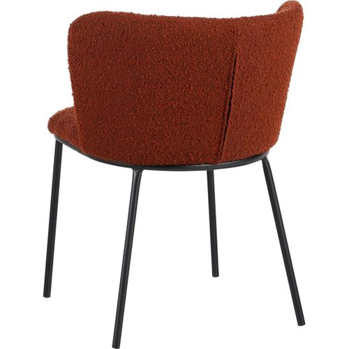 Lot De 2 Chaises En Tissu Bouclé Rouille - Toma