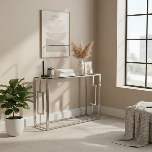 Console Chrome Transparent 120x40x78 Cm Sophie