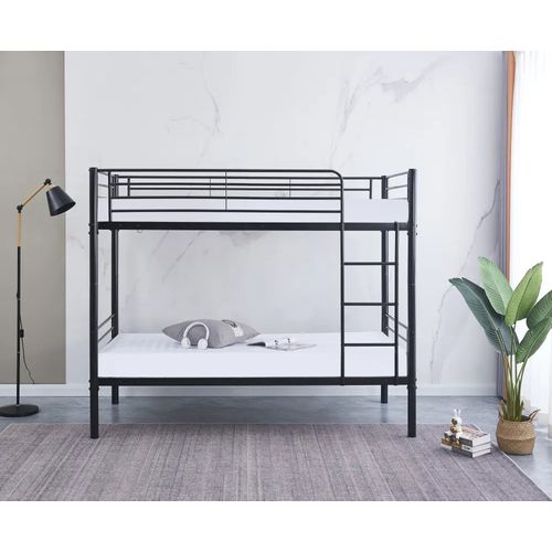 Lit Superposé Séparable Métal Noir 2x90x190 Cm Luna