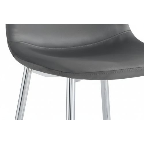 Lot 2 Tabourets De Bar Scandinave Velours Anthracite Pieds Chrome