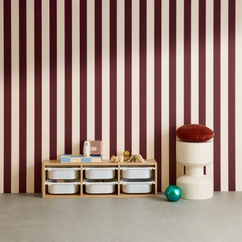 Meuble De Rangement Pour Enfant. Naturel. 6 Bacs En Plastique