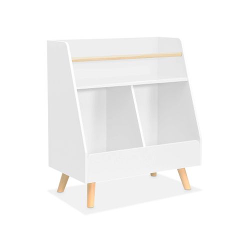 Meuble De Rangement Enfant. Blanc. 2 Compartiments