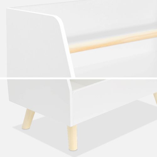 Meuble De Rangement Enfant. Blanc. 2 Compartiments