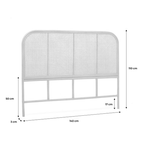 Tête De Lit En Rotin Naturel Et Cannage. L 140 X P3 X H110cm
