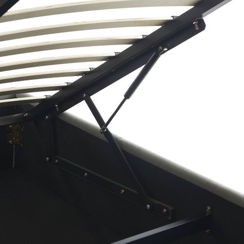 Lit Double Coffre Avec Tête De Lit Et Sommier 140 X 190 Cm Velours