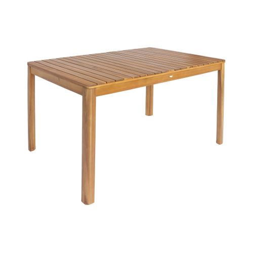 Table De Jardin Senora Acacia Naturel Avec Coins Arrondis. 6 Places. 120 X 80 X 75 Cm