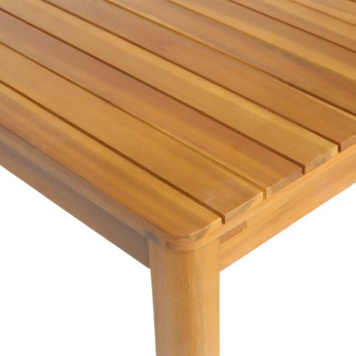 Table De Jardin Senora Acacia Naturel Avec Coins Arrondis. 6 Places. 120 X 80 X 75 Cm