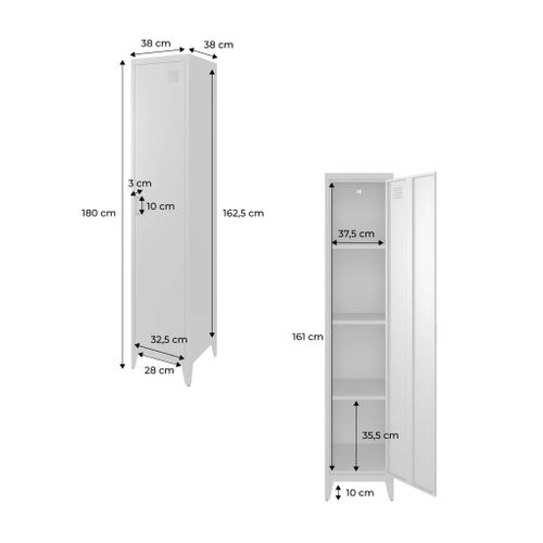 Armoire Chambre Enfant En Acier Rose. 4 Espaces De Rangement. Casier. L 38 X P 38 X H 180 Cm