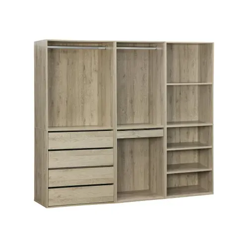 Kit Dressing Modulable Avec 3 éléments. étagères. Tiroirs. Penderie. Porte Pantalons. Coloris