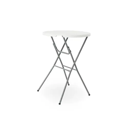 Lot De 4 Tables De Réception. Tables Mange Debout Pliantes Acier Blanc
