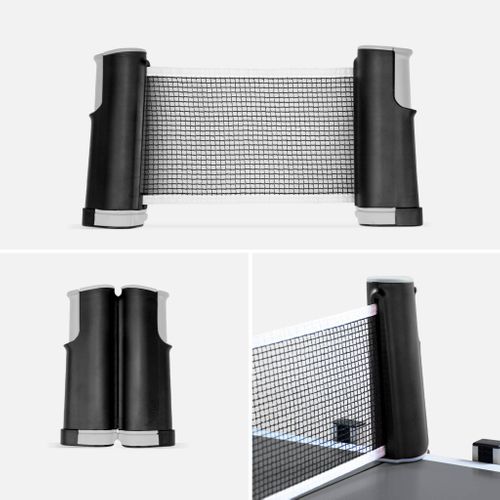 Table De Ping Pong Indoor Gris - Table Pliable Avec 2 Raquettes Et 3 Balles. Pour Utilisation