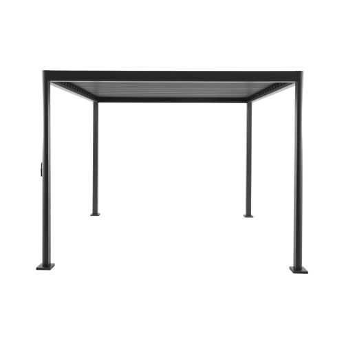 Pergola Bioclimatique Anthracite Aluminium Et Acier Lames Orientables 3x3m - Imperial