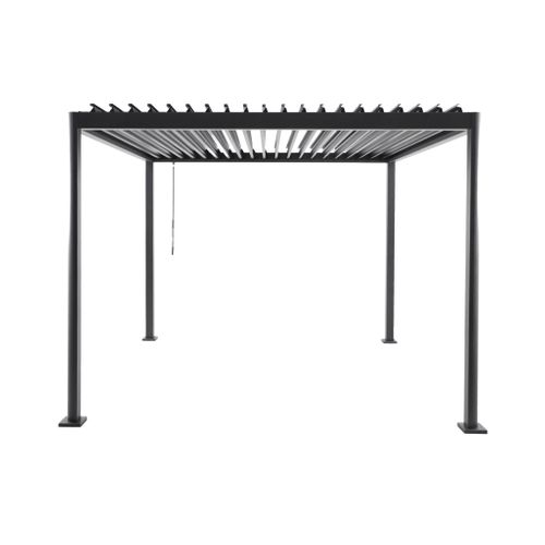 Pergola Bioclimatique Anthracite Aluminium Et Acier Lames Orientables 3x3m - Imperial