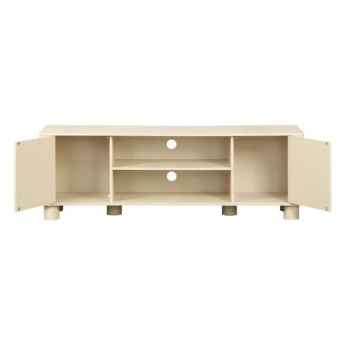 Meuble TV Décor Bois Beige 2 Portes 155cm Pondi