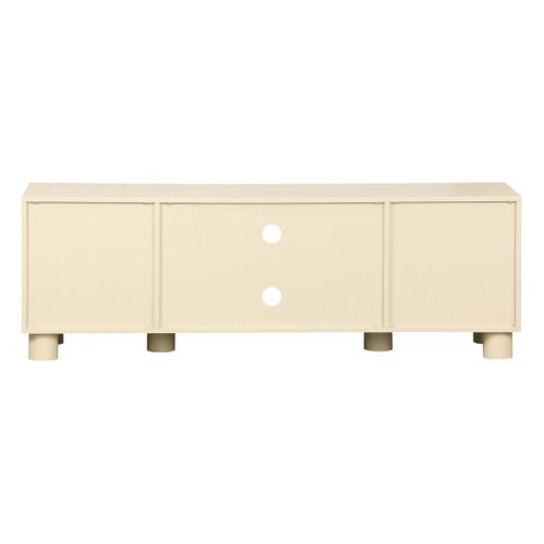 Meuble TV Décor Bois Beige 2 Portes 155cm Pondi