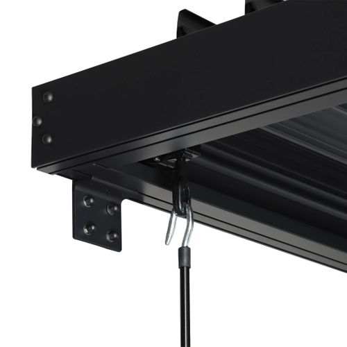Pergola Bioclimatique Aluminium Adossée Lames Orientables 4x3m Noir Palace