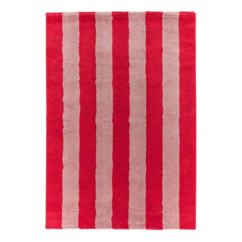 Tapis Intérieur Rayures Rouge Et Rose 160x230cm - Pablo