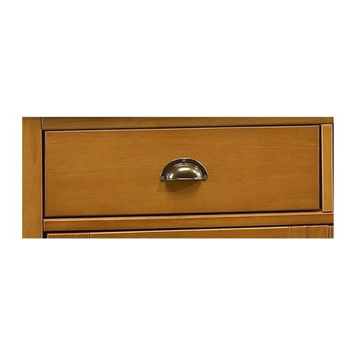 Buffet de cuisine Pin Miel 4 Portes Style Anglais 6 Niches L 101 H 186 P 42 Cm